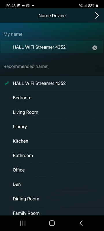 Instellen Hall Wifi Streamer.